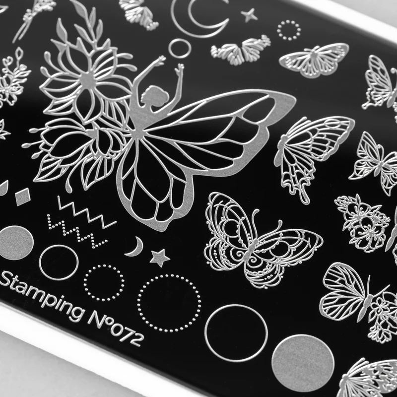 Swanky Stamping flower and butterfly nail stamping plates 072