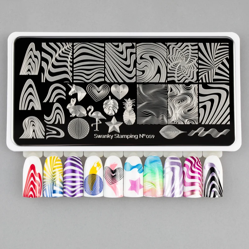 Swanky Stamping Swirl nail stamping plates 059