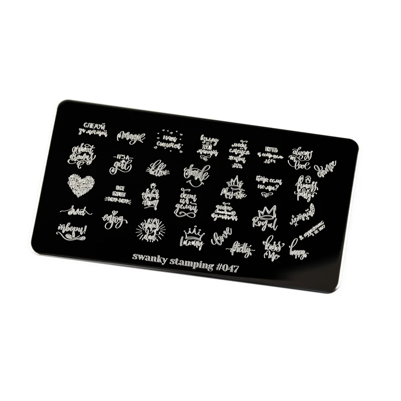 Swanky Stamping word nail stamping plates 047