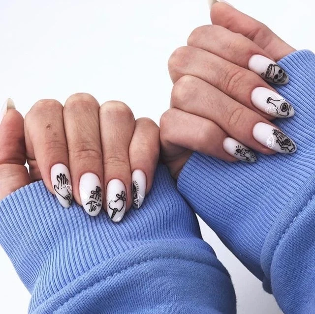 Swanky Stamping pop art tattoo nail stamping plates 046
