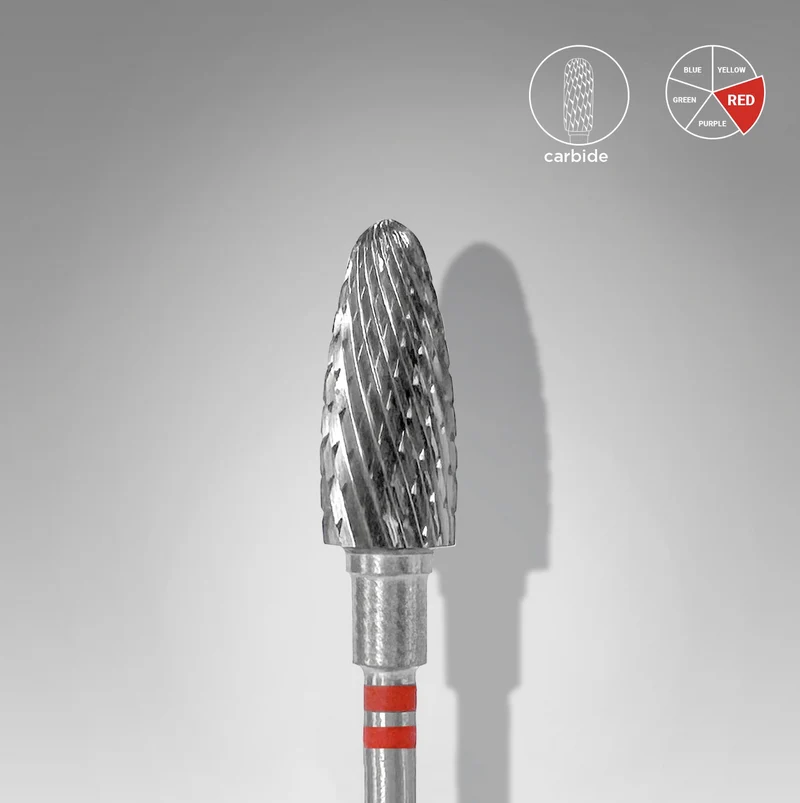Hartmetall 6,0mm Flamme rot Fräseraufsatz STALEKS