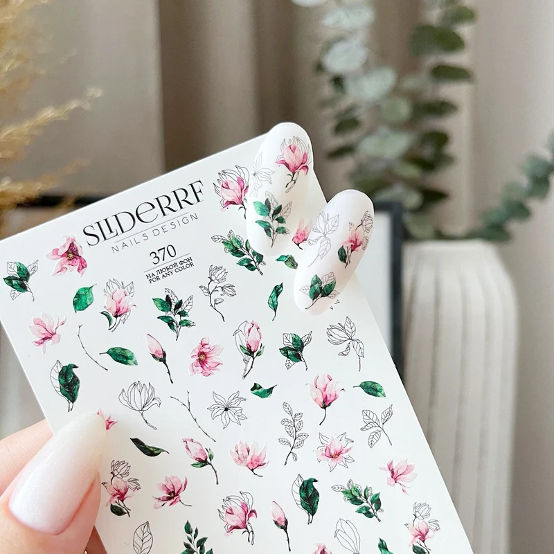 Slider.RF flower nail decals / sliders 370
