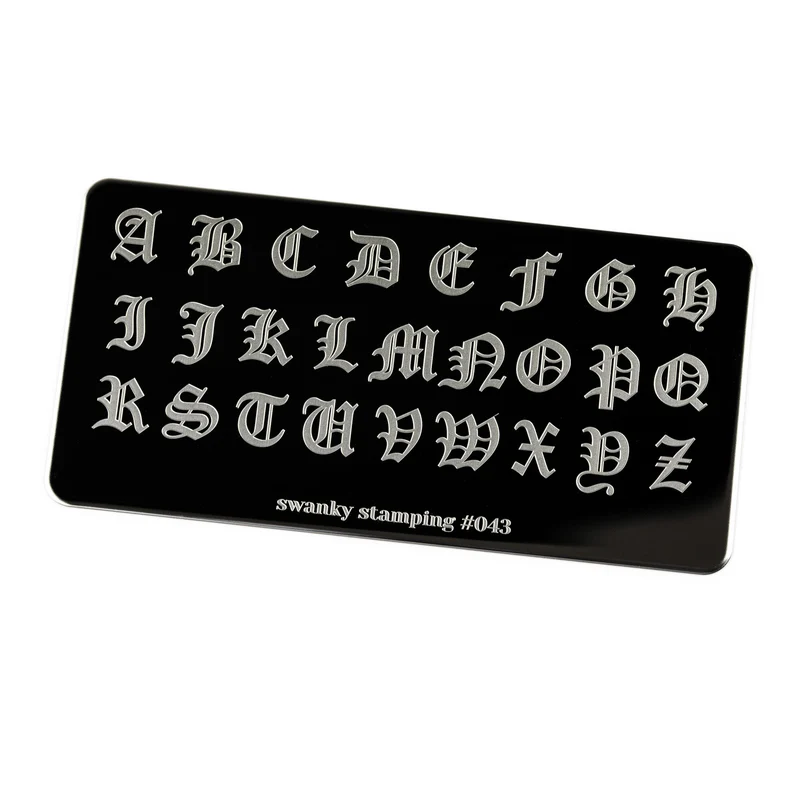Swanky Stamping Old English nail stamping plates 043