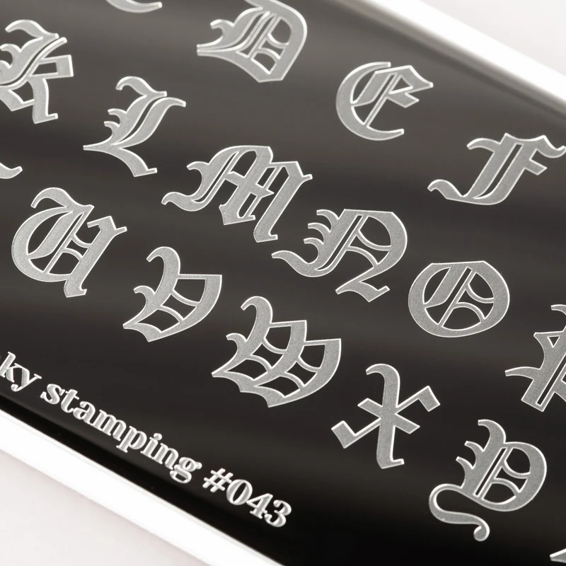 Swanky Stamping Old English nail stamping plates 043