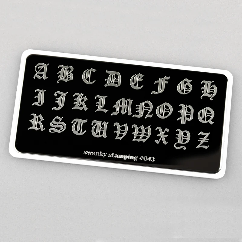 Swanky Stamping Old English nail stamping plates 043