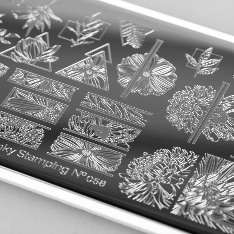Swanky Stamping flower nail stamping plates 058