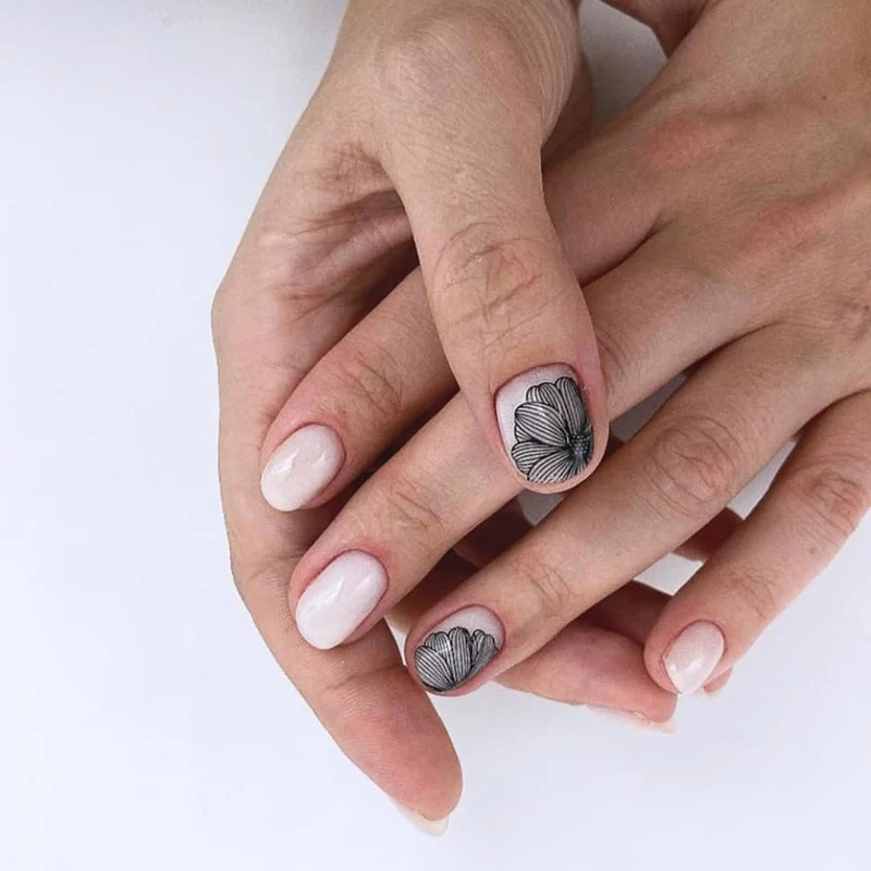 Swanky Stamping flower nail stamping plates 058