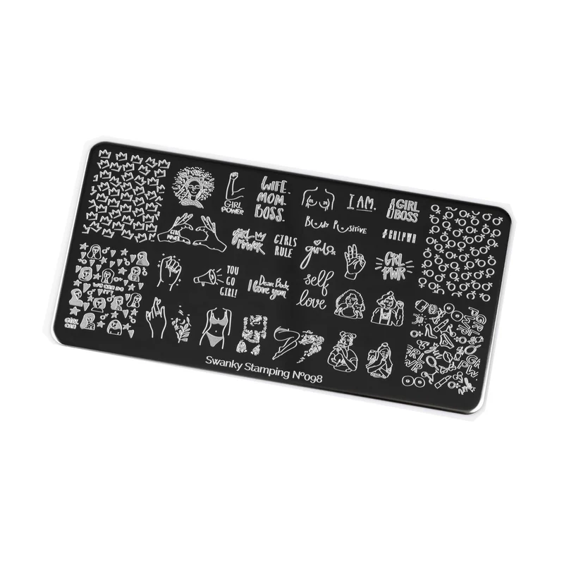 Swanky Stamping girl power nail stamping plates 098