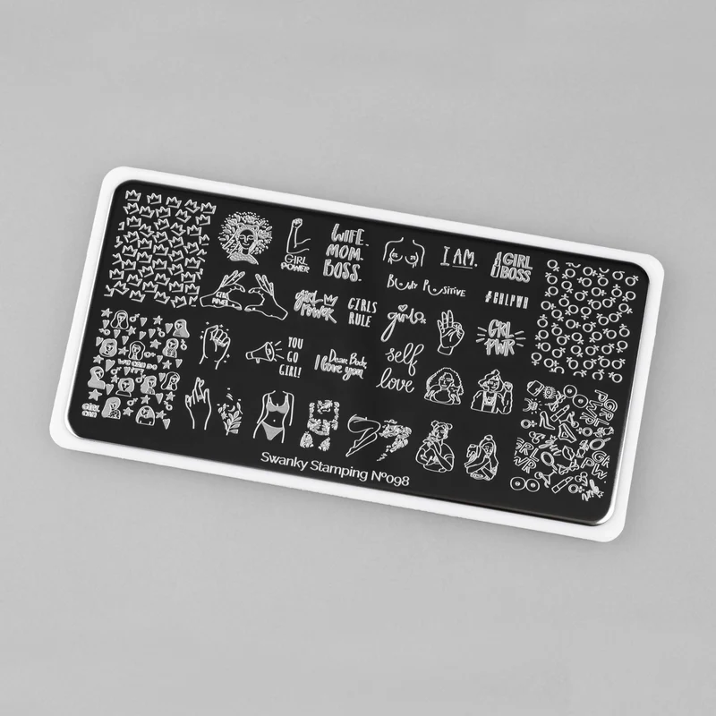 Swanky Stamping girl power nail stamping plates 098