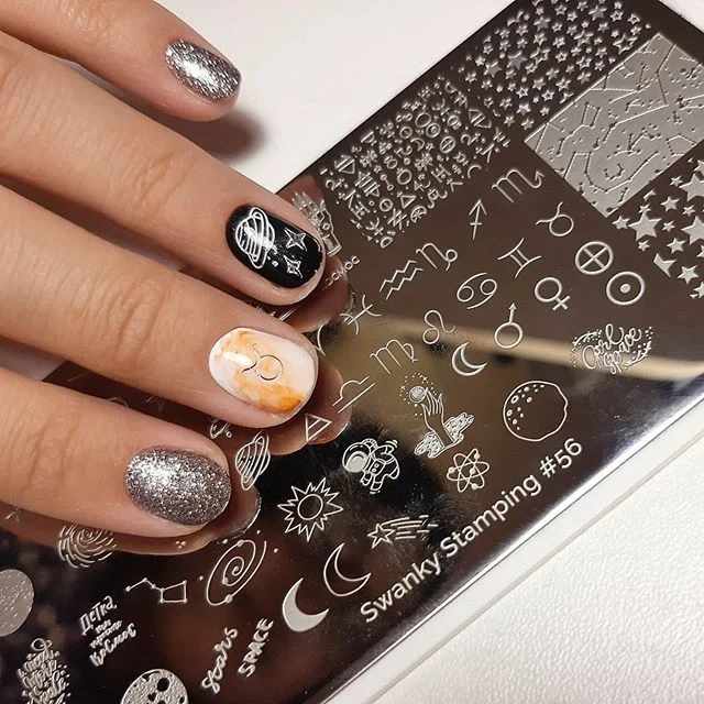 Swanky Stamping space nail stamping plates 056