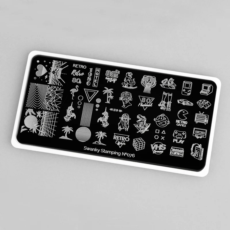 Swanky Stamping 80's nail stamping plates 076
