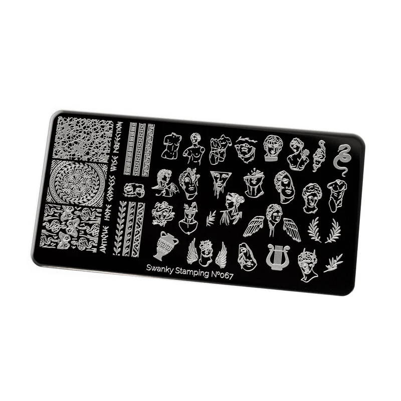 Swanky Stamping Greek statue nail stamping plates 067