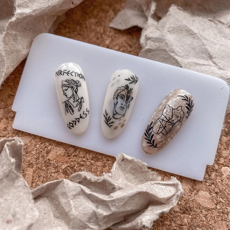 Swanky Stamping Greek statue nail stamping plates 067
