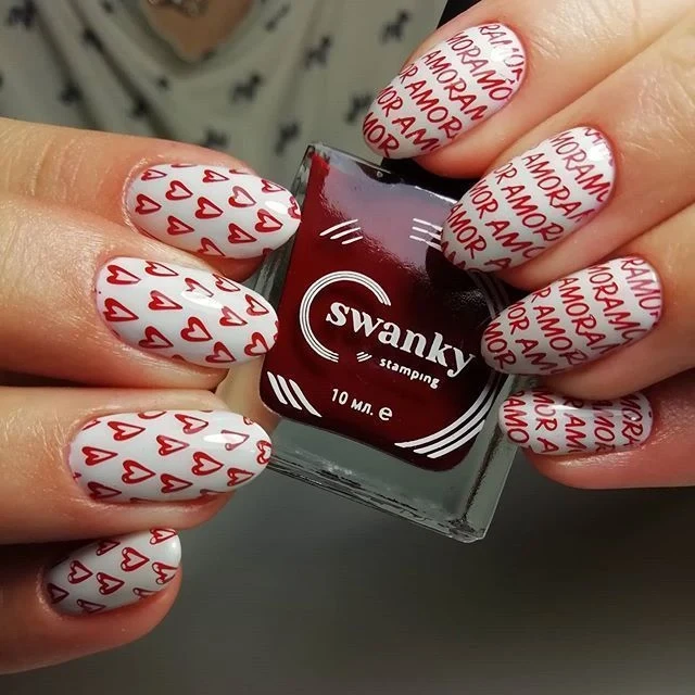 Swanky Stamping Love / Valentines Day nail stamping plates 07