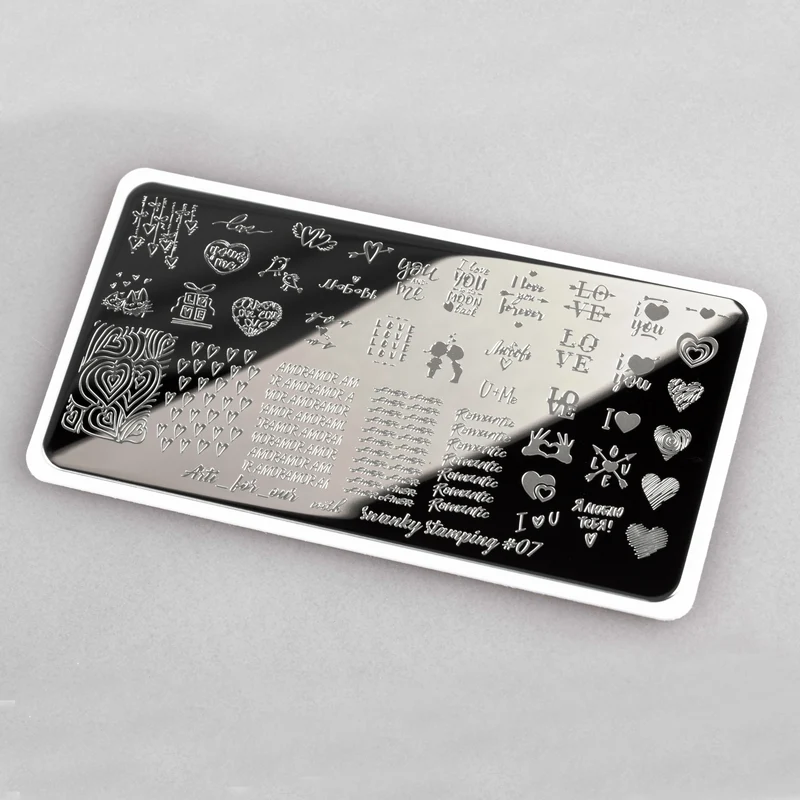 Swanky Stamping Love / Valentines Day nail stamping plates 07