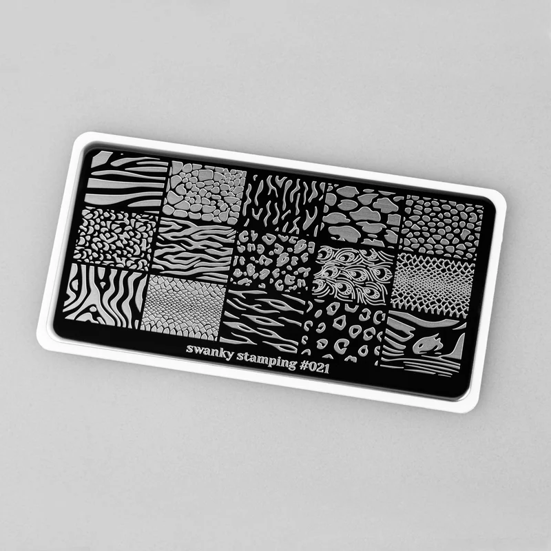 Swanky Stamping animal print nail stamping plates 021