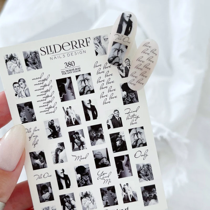 Slider.RF love and couples nail decals / sliders 380