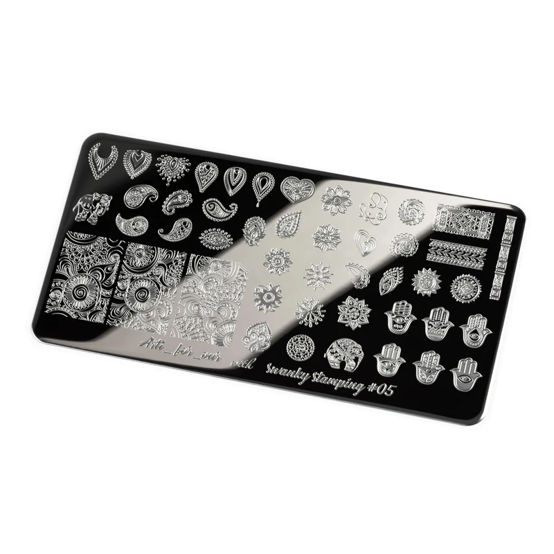 Swanky Stamping sacred geometry and paisley nail stamping plates 05
