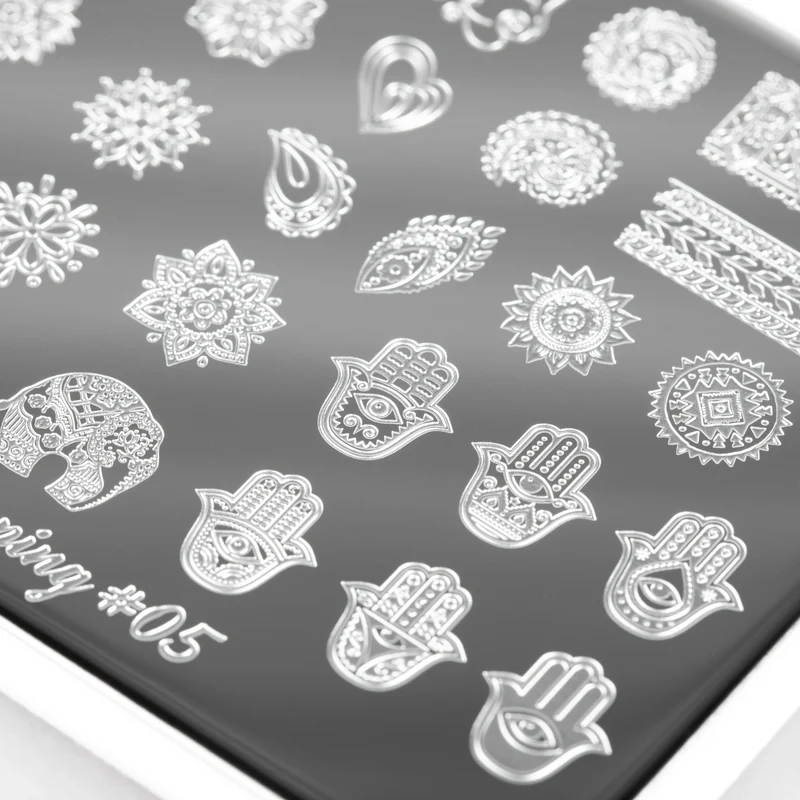 Swanky Stamping sacred geometry and paisley nail stamping plates 05
