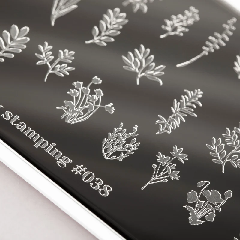 Swanky Stamping leaf nail stamping plates 038
