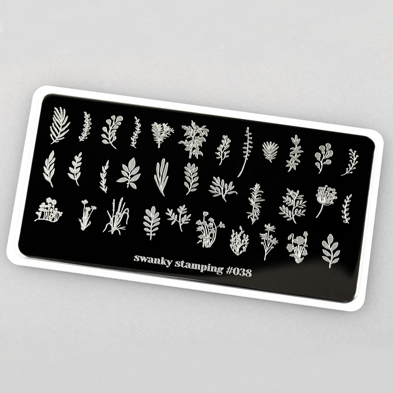 Swanky Stamping leaf nail stamping plates 038