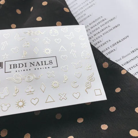IBDI Cool foil nail decals / sliders #Air foil 21