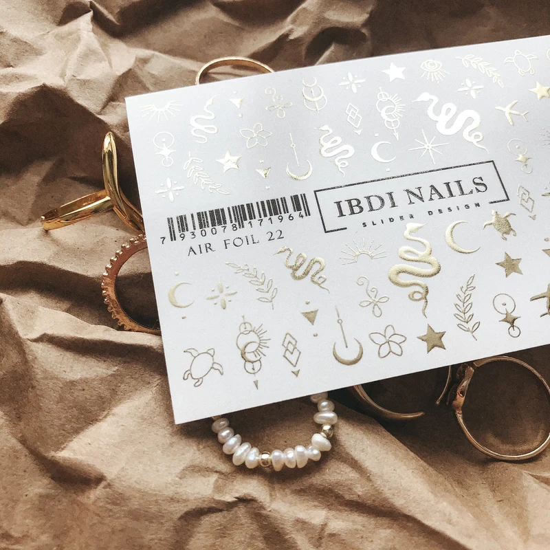 IBDI Cool foil nail decals / sliders #Air foil 22