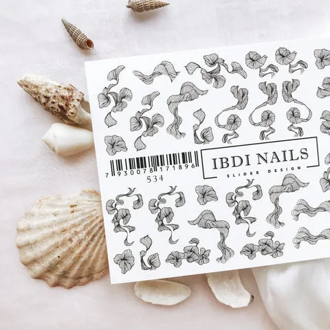 IBDI Abstract nail decals / sliders #534