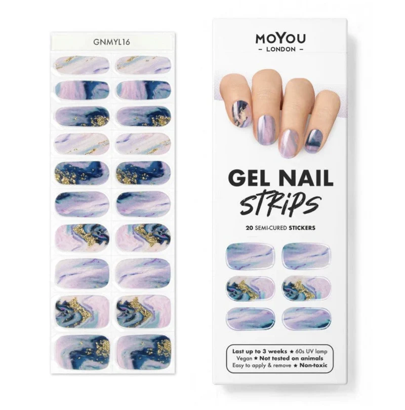 MARBLE CAKE - Gel Nail Strip (Gel Wraps) MoYou London