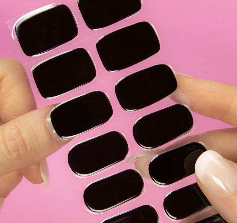 JET BLACK - Gel Nail Strip (Gel Wraps) MoYou London
