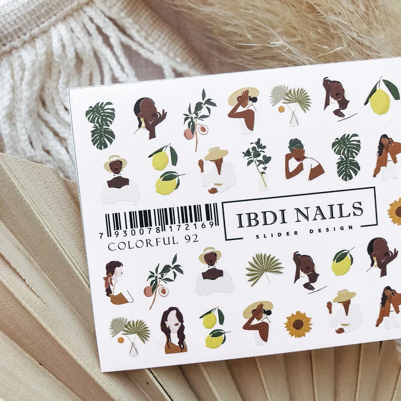 IBDI People nail decals / sliders #Colorful 92