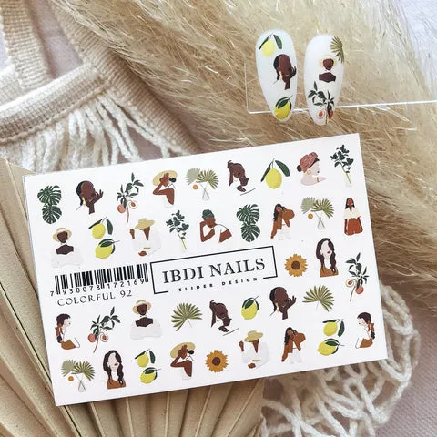 IBDI People nail decals / sliders #Colorful 92