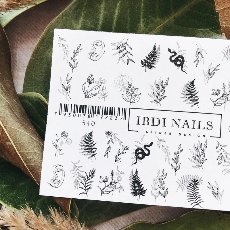 IBDI Leaf nail decals / sliders #540