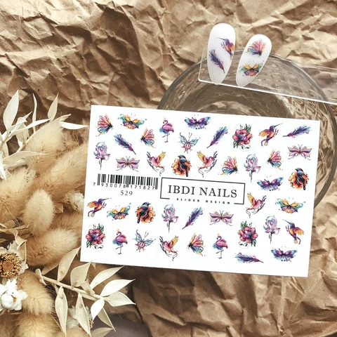 IBDI Bird nail decals / sliders #529