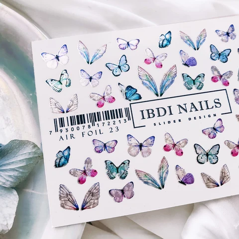 IBDI Foil butterfly nail decals / sliders #Air foil 23