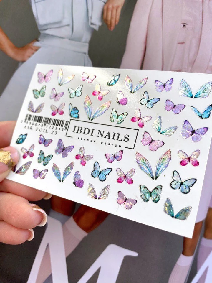 IBDI Foil butterfly nail decals / sliders #Air foil 23