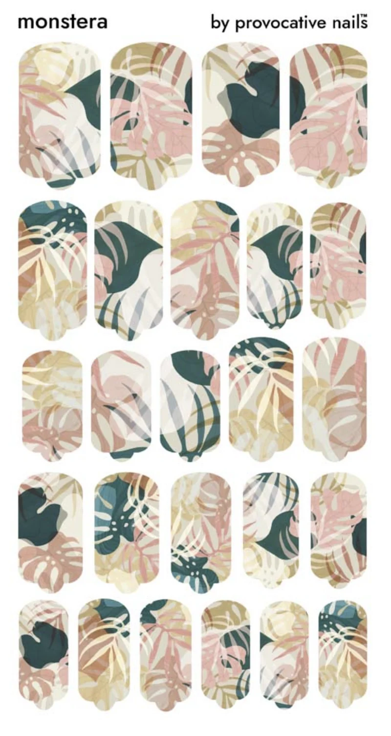 Nagelfolie Monstera - Nail Wraps by Provocative Nails