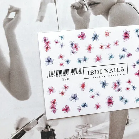 IBDI Flower nail decals / sliders #526