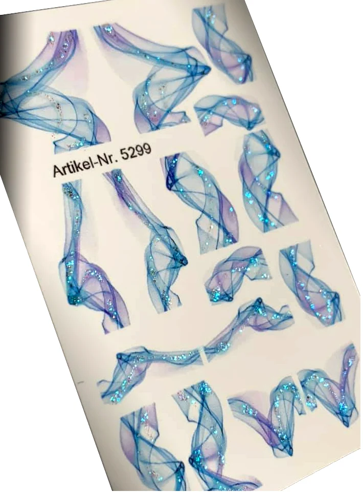 INKVICTUS Smoky nail decals / sliders 5299 glitter