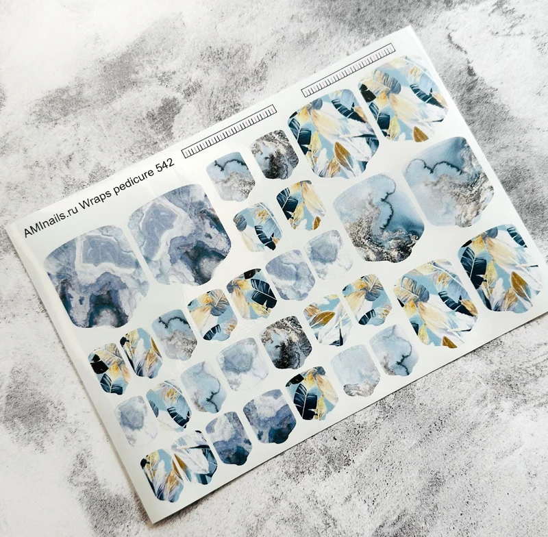 Nagelfolie 542 Nail Wraps für Pediküre AMINAILS