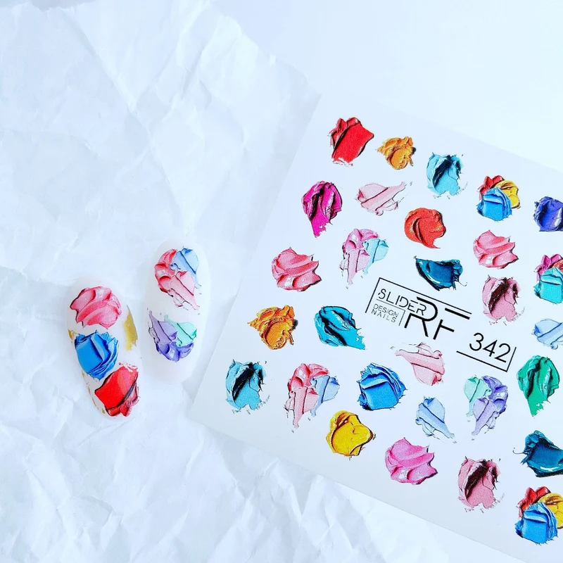 Slider.RF Abstract oil paints smears nail decals / sliders 342