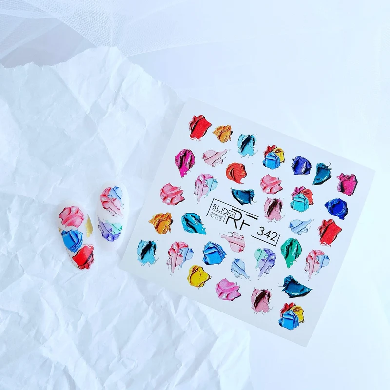 Slider.RF Abstract oil paints smears nail decals / sliders 342
