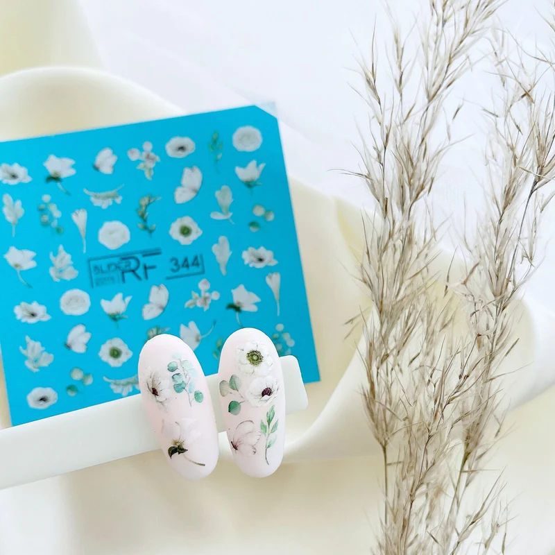 Slider.RF Flower nail decals / sliders 344