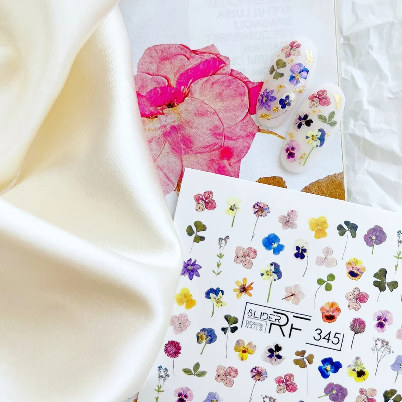 Slider.RF Flower nail decals / sliders 345