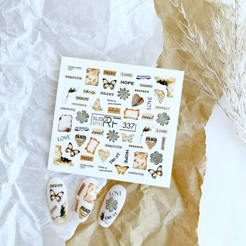 Slider.RF Words nail decals / sliders 337
