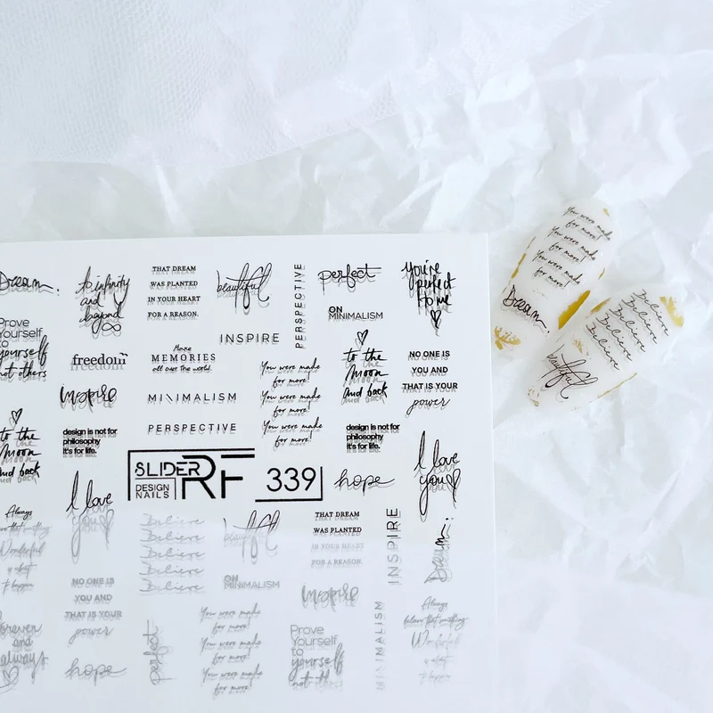 Slider.RF Words nail decals / sliders 339