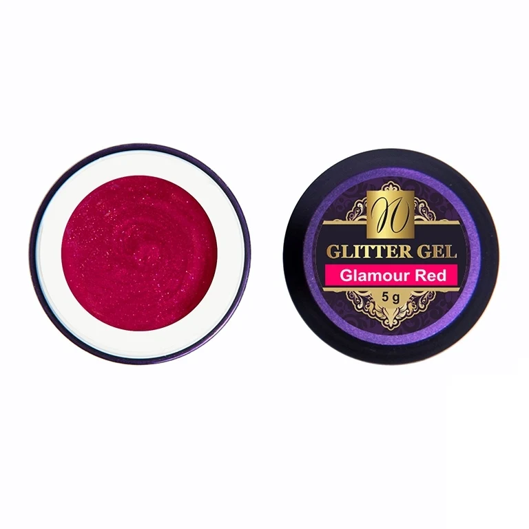 Glitter Gel "Glamour Red" 5ml (TPO/HEMA-free)