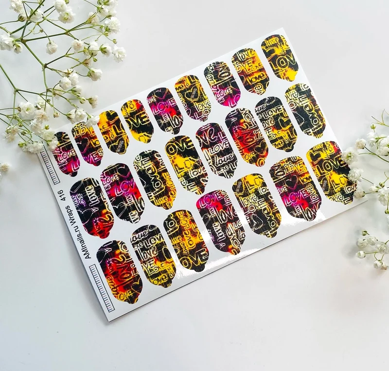 Nagelfolie 416 Nail Wraps für Maniküre AMINAILS