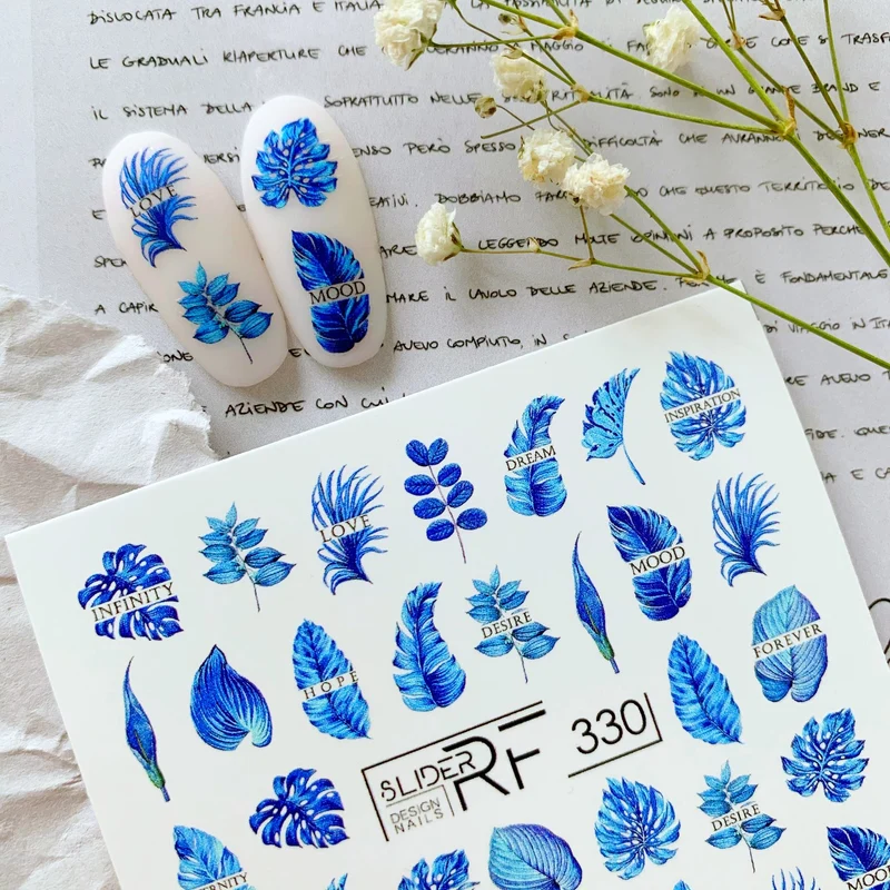 Slider.RF Leaf nail decals / sliders 330