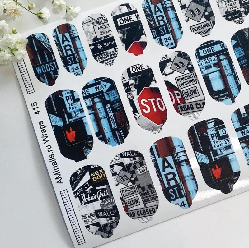 Nagelfolie 415 Nail Wraps für Maniküre AMINAILS